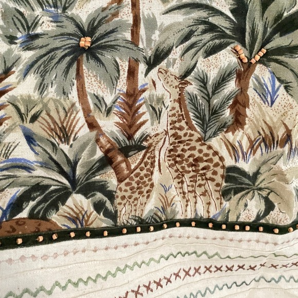 Vintage Tantrums Safari Animal Print Midi Skirt M Stretch Waist Pockets Country - Picture 8 of 11